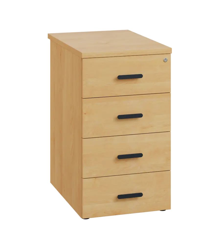 LKC 2 - 61 kontejner přístavný, 4-zásuvkový, deska 25 mm, centrální zámek, javor horský